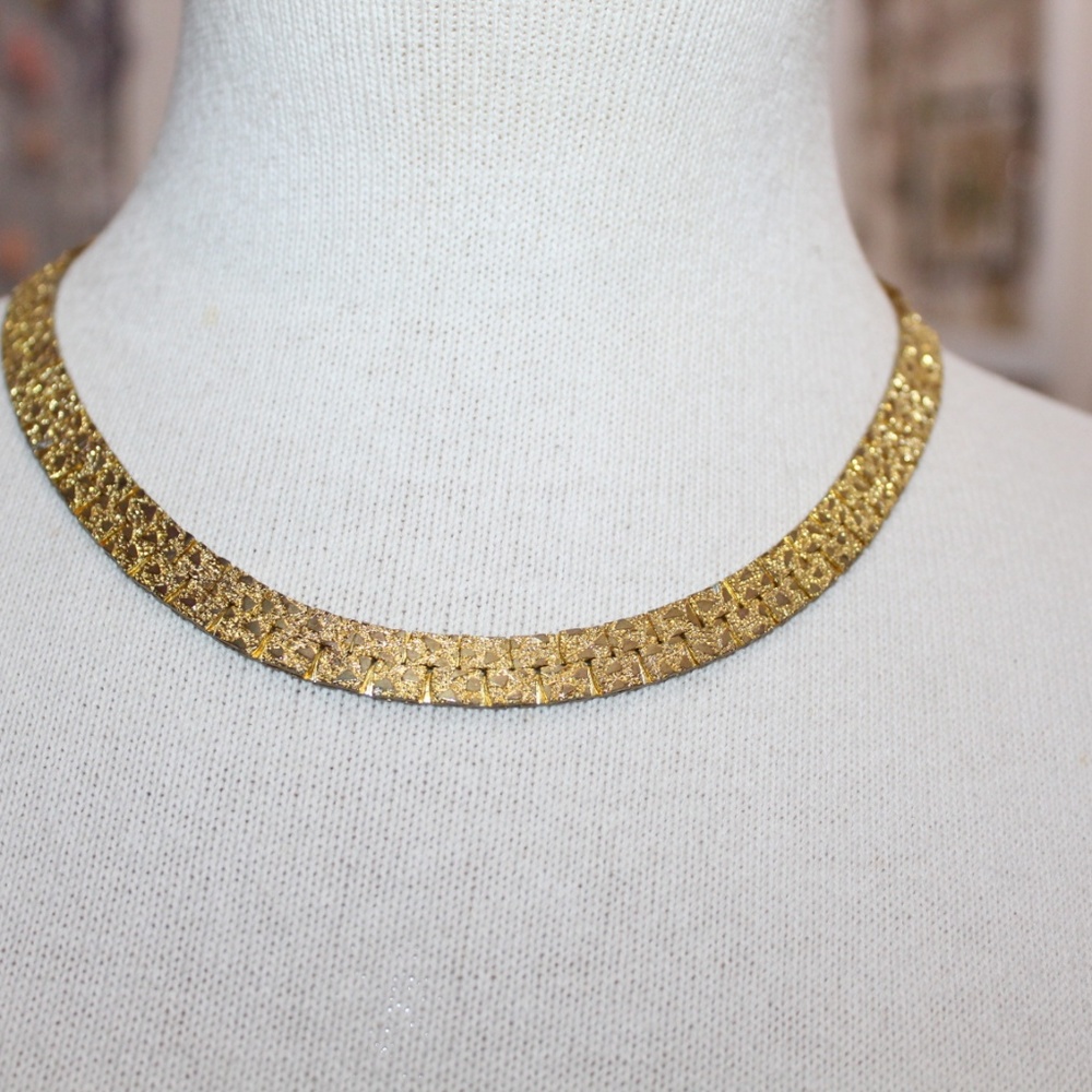 Gold statement necklace
